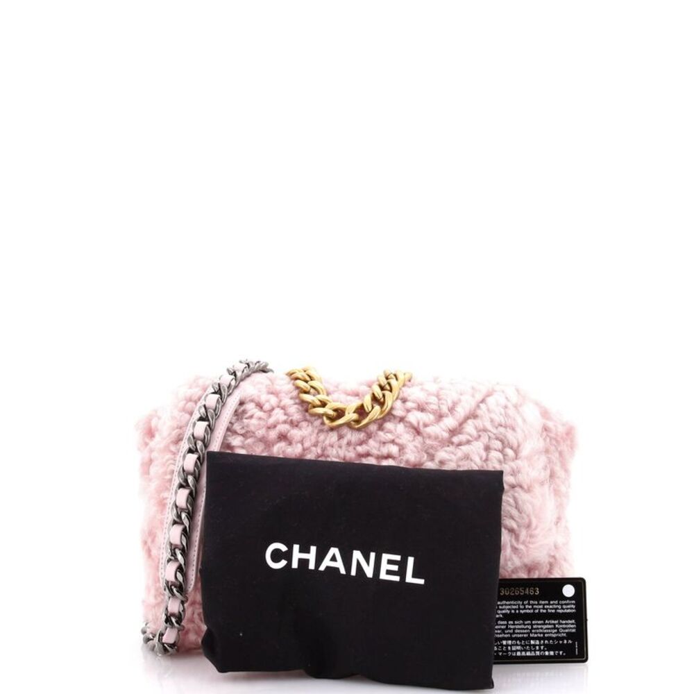 Chanel 19 Flap Bag Shearling Medium Pink - Picture 2 of 7